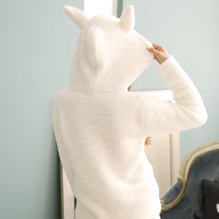 うさ耳＆しっぽ付きパーカーのモコモコルームウェア(ROOMWEAR) | GRAXIA | 詳細画像8 
