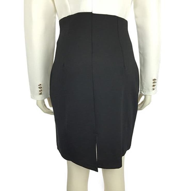 V字に大きくカットされた胸元がセクシーな切り替えタイプのドレス(キャバドレス C… | GRAXIA | 詳細画像16 