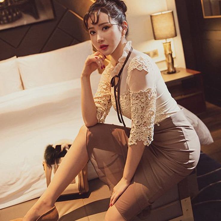 ガーリーなデザインがキュートなツーピースドレス(キャバドレス CABARETDR… | GRAXIA | 詳細画像6 