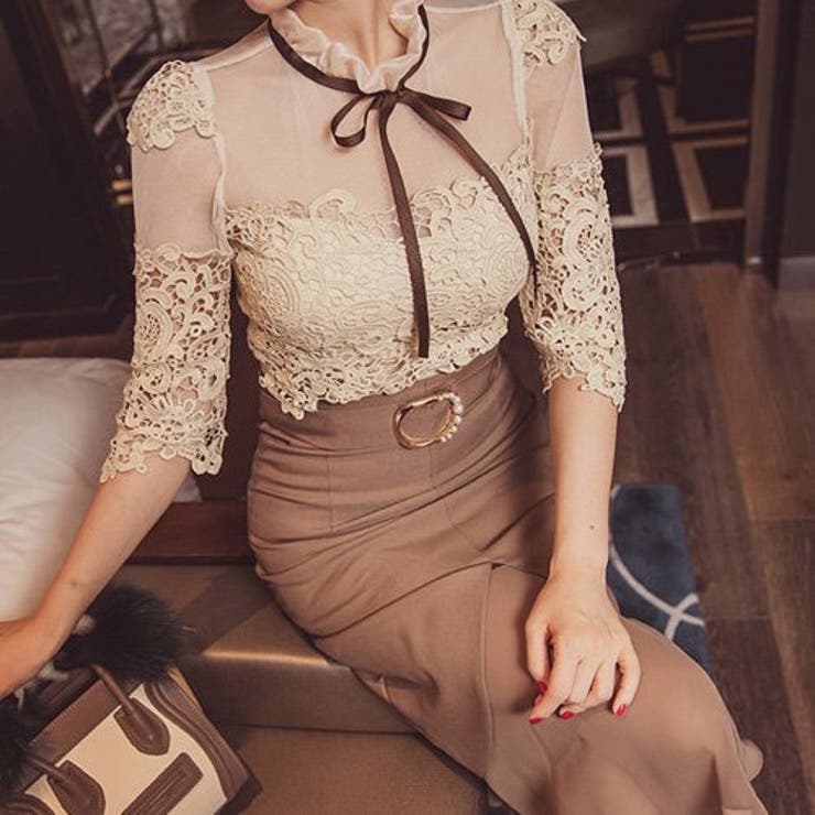 ガーリーなデザインがキュートなツーピースドレス(キャバドレス CABARETDR… | GRAXIA | 詳細画像7 