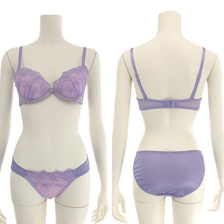 バタフライの刺繍が甘い雰囲気のブラ・ショーツセット（ブラセット） | GRAXIA | 詳細画像9 