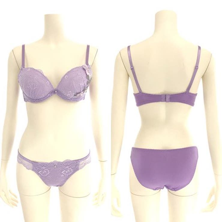 エレガントシルバーチャームが上品なブラ・ショーツセット（ブラセット） | GRAXIA | 詳細画像9 