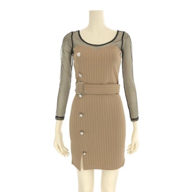 程良い透け感が大人セクシーな印象のミニ丈ドレス(キャバドレス CABARETDR… | GRAXIA | 詳細画像11 