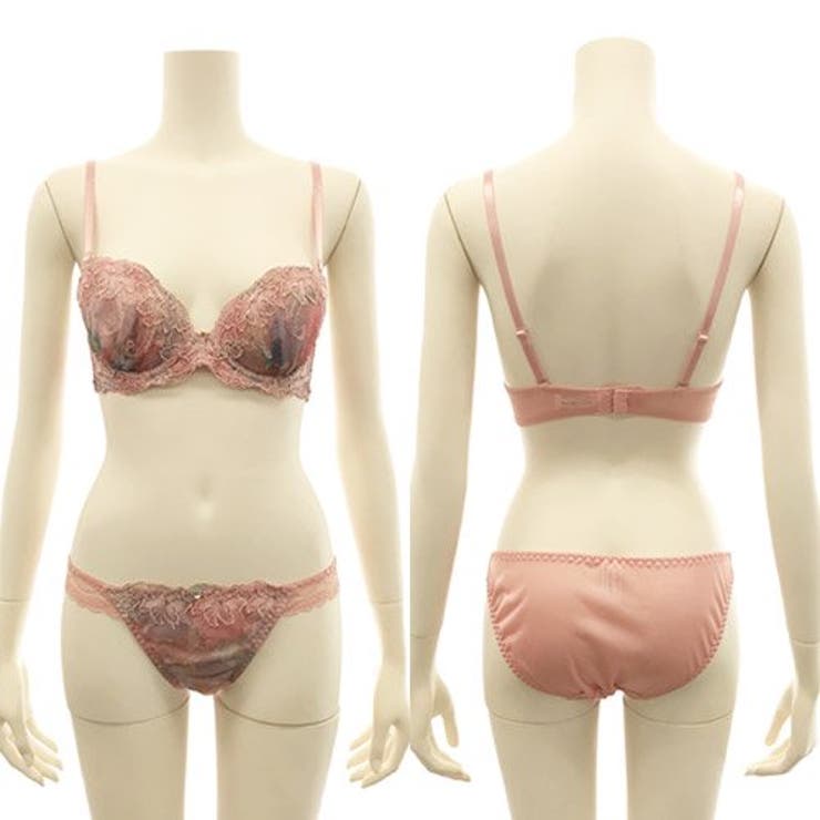 落ち着いたカラーの花柄チュールが華やかに胸を彩るブラ ショーツセット（ブラセット… | GRAXIA | 詳細画像9 