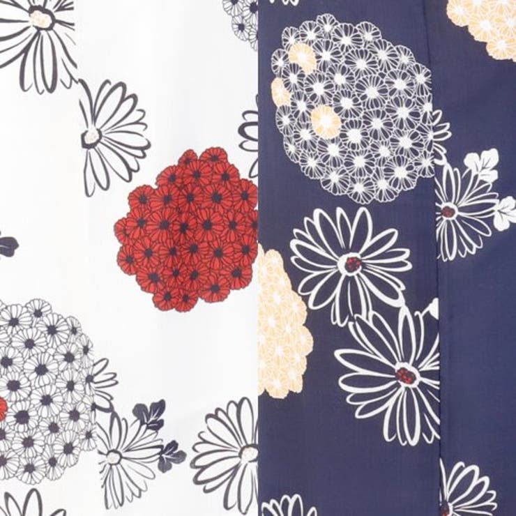 大きな花柄にランダムに入れられたカラーがかわいい 浴衣3点セット Yukata 品番 Gxaw Graxia グラシア のレディースファッション通販 Shoplist ショップリスト