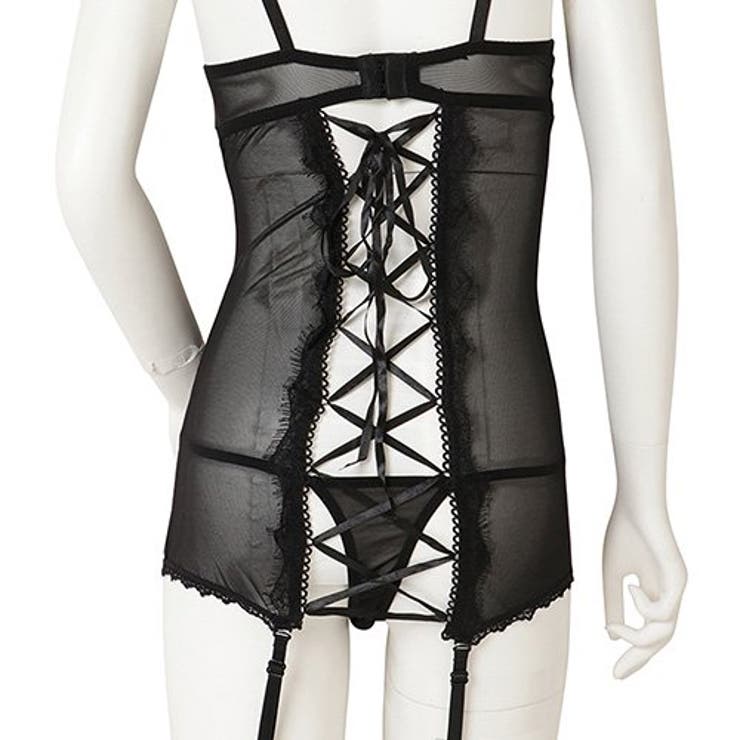 異なるシースルー感と編み上げが色気漂うガーターランジェリー(セクシーランジェリー… | GRAXIA | 詳細画像16 