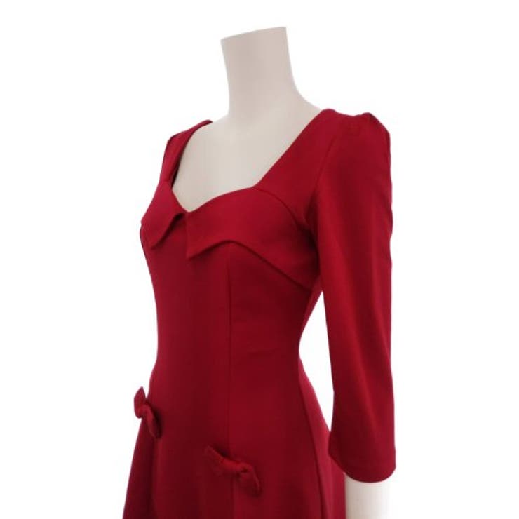 シックなカラーでチュールレースを重ねたフレアスカートのミニ丈ワンピース(キャバド… | GRAXIA | 詳細画像8 