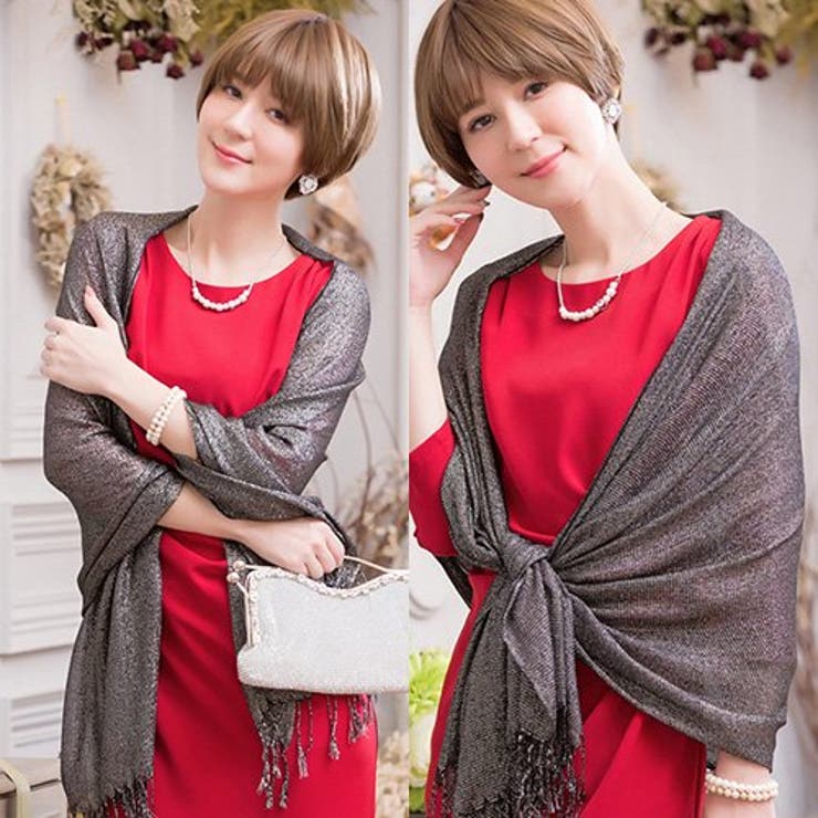 細やかなラメが上品に艶めくショール(SHAWL) | GRAXIA | 詳細画像7 
