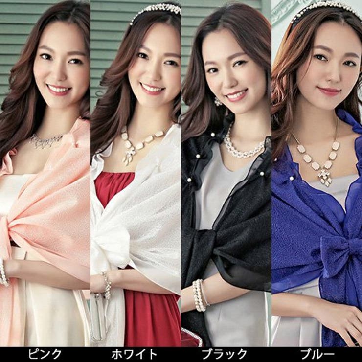 シフォンが見え隠れするレースデザインのショール(SHAWL) | GRAXIA | 詳細画像2 