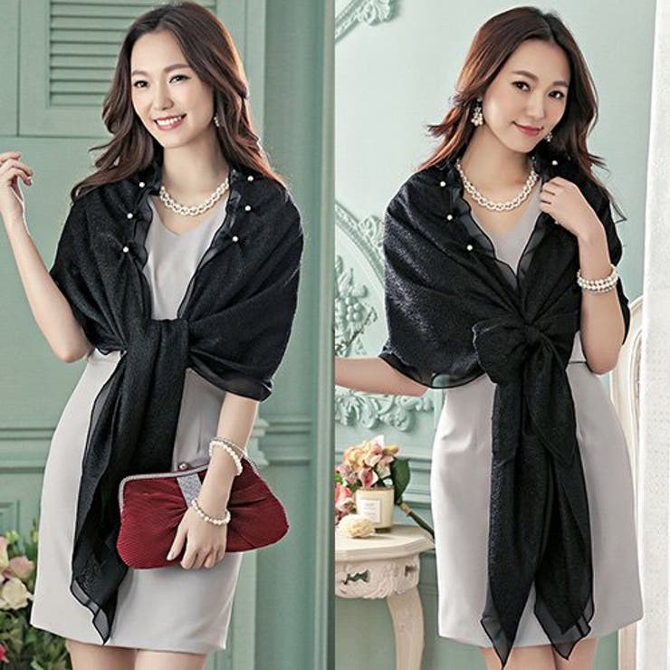 シフォンが見え隠れするレースデザインのショール(SHAWL) | GRAXIA | 詳細画像10 