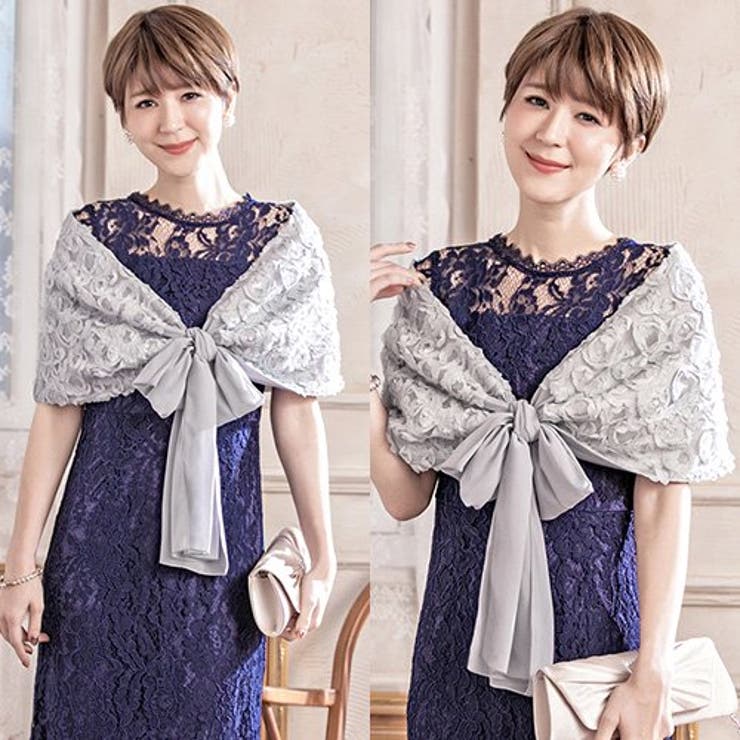 シフォン素材とフラワーモチーフレースのショール(SHAWL) | GRAXIA | 詳細画像8 