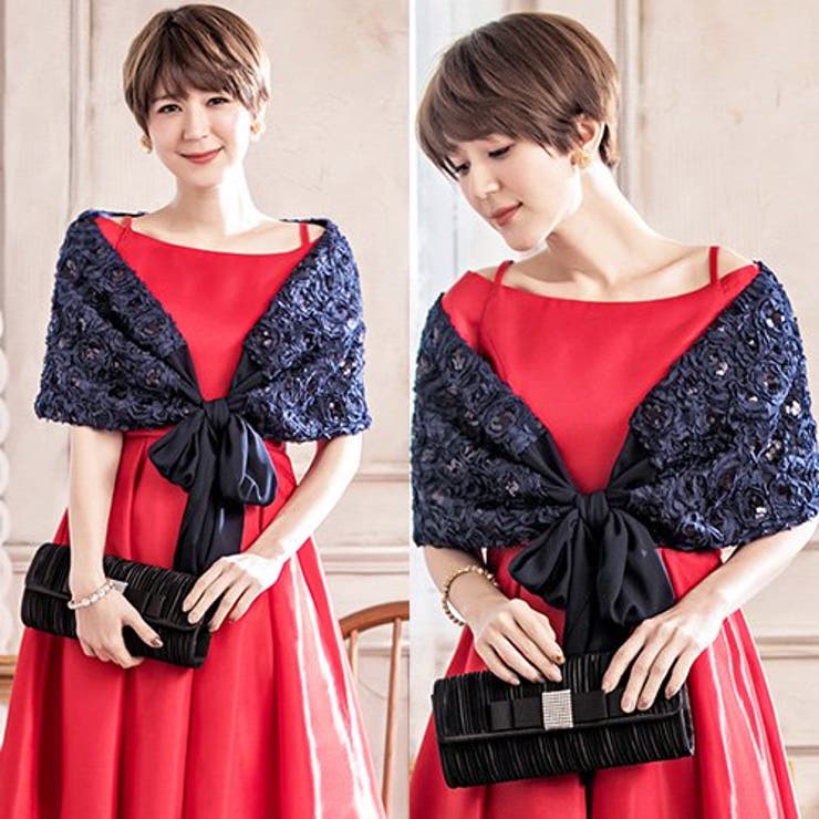 シフォン素材とフラワーモチーフレースのショール(SHAWL) | GRAXIA | 詳細画像9 