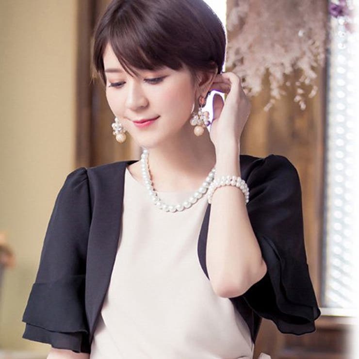 女性らしさを忘れないフレアパフスリーブボレロ(BOLERO) | GRAXIA | 詳細画像3 