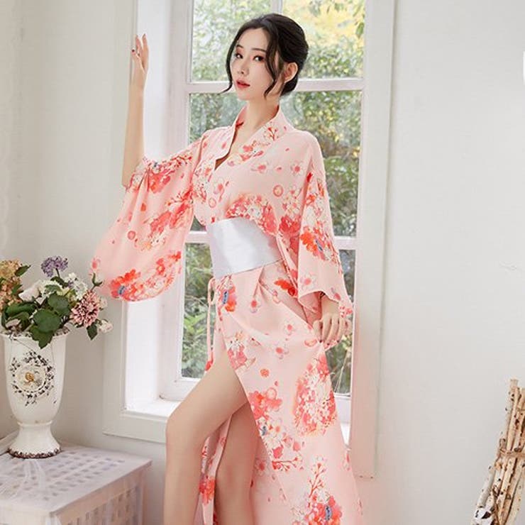 キュートな柄とロング丈の着丈から素肌がチラリと見え色気漂う浴衣風コスプレ(セクシ… | GRAXIA | 詳細画像8 