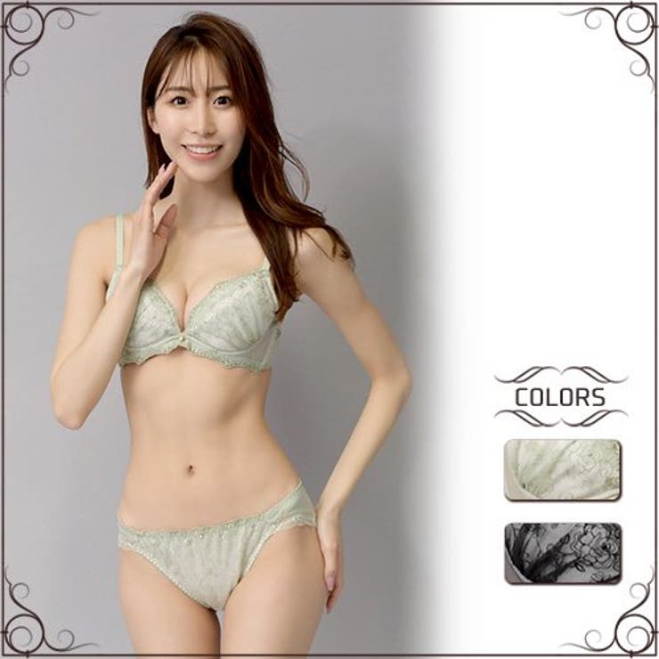 レーシーな花柄が大人っぽさのエッセンスを生み出すブラ ショーツセット | GRAXIA | 詳細画像1 