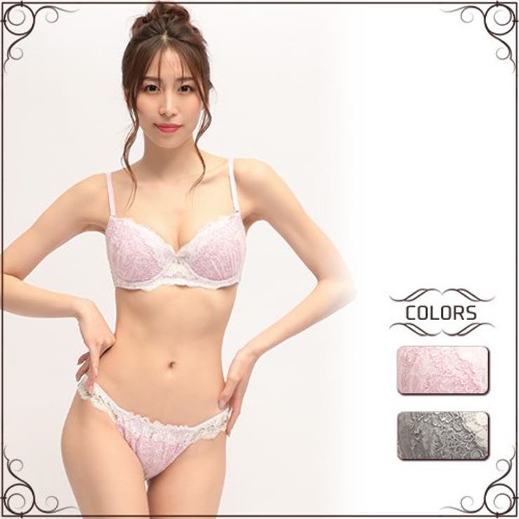 自然なバストラインの花柄レースと包みこむようなチュールレースがロマンチックさを現… | GRAXIA | 詳細画像1 