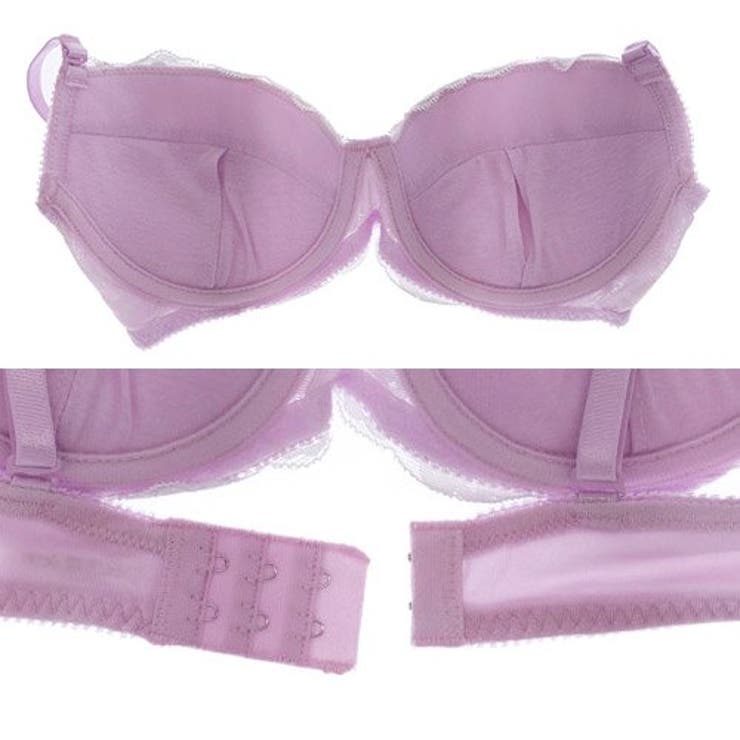 自然なバストラインの花柄レースと包みこむようなチュールレースがロマンチックさを現… | GRAXIA | 詳細画像11 