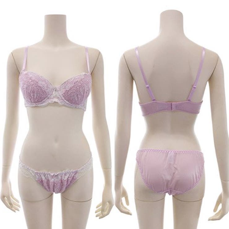 自然なバストラインの花柄レースと包みこむようなチュールレースがロマンチックさを現… | GRAXIA | 詳細画像9 