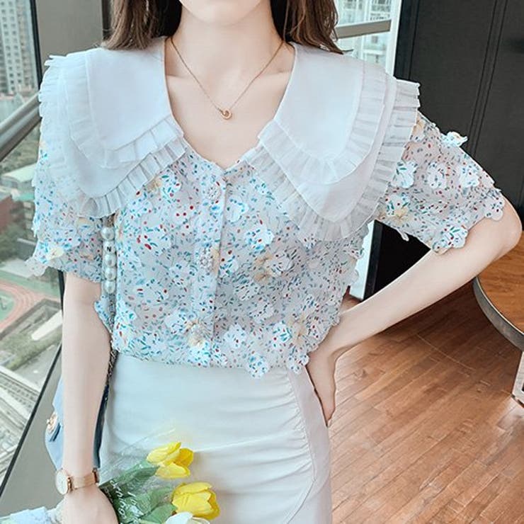 可愛らしい花柄のガーリーなトップス(TOPS) | GRAXIA | 詳細画像9 