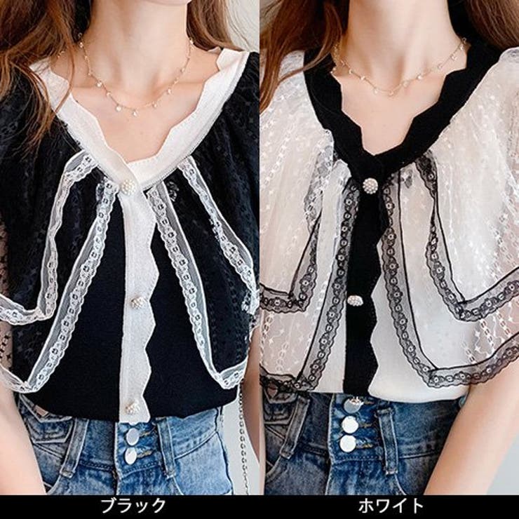 フリルレースがフェミニンな印象を与えるトップス(TOPS) | GRAXIA | 詳細画像2 