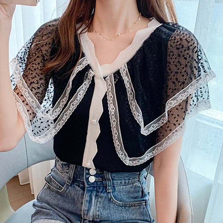 フリルレースがフェミニンな印象を与えるトップス(TOPS) | GRAXIA | 詳細画像5 