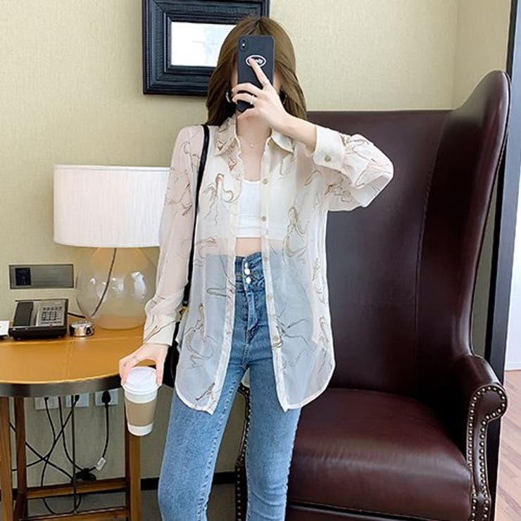 透け感でさりげなく肌見せを叶えるシースルーシャツ(TOPS) | GRAXIA | 詳細画像12 