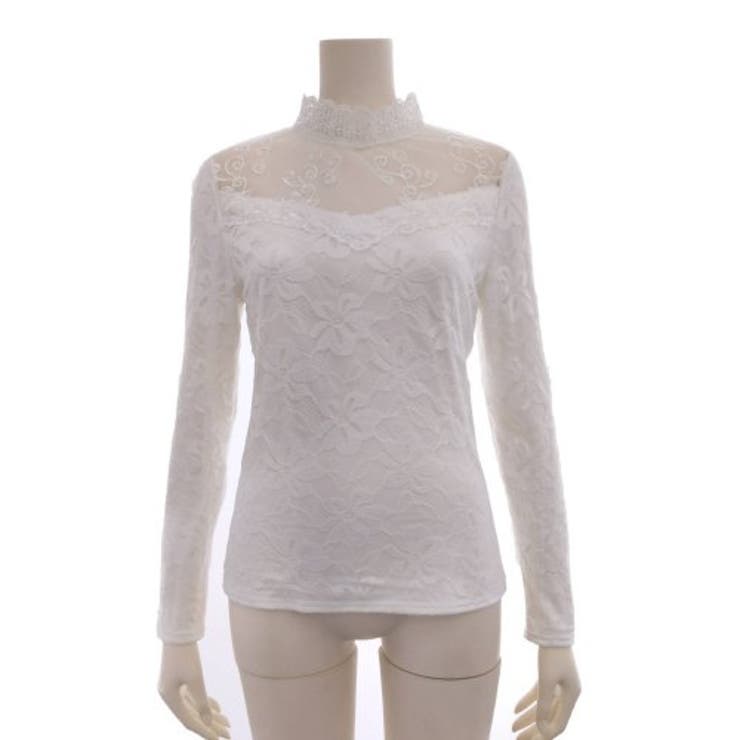 デコルテを美しく魅せられる総レーストップス(TOPS)[品番