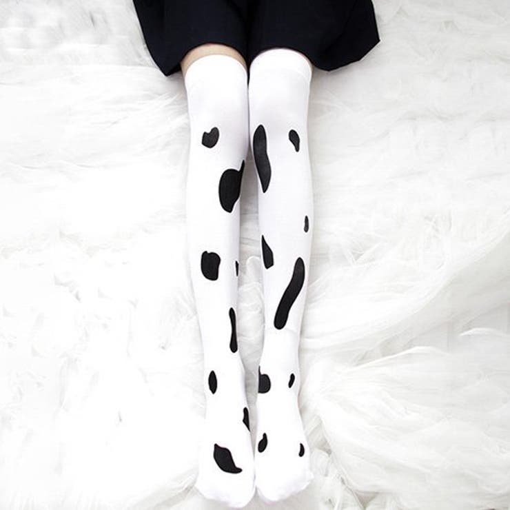 キュートさ溢れるモウ柄が足先まで可愛く演出するニーソックス(KNEESOCKS) | GRAXIA | 詳細画像3 