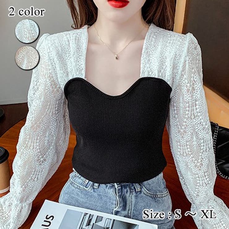 バイカラーでゴージャスな印象のトップス(TOPS) | GRAXIA | 詳細画像1 