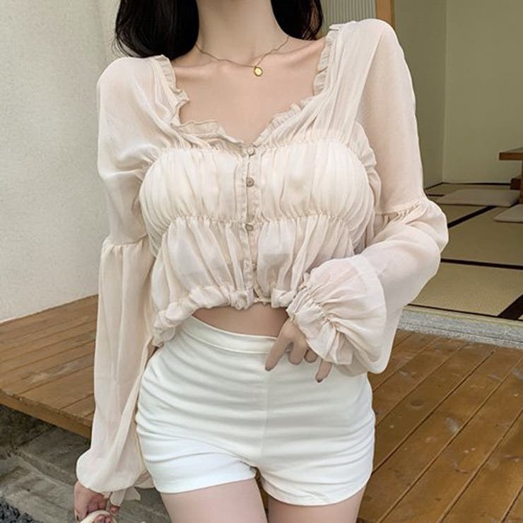 柔らかな透け感がフェミニンなパフスリーブのトップス(TOPS) | GRAXIA | 詳細画像4 