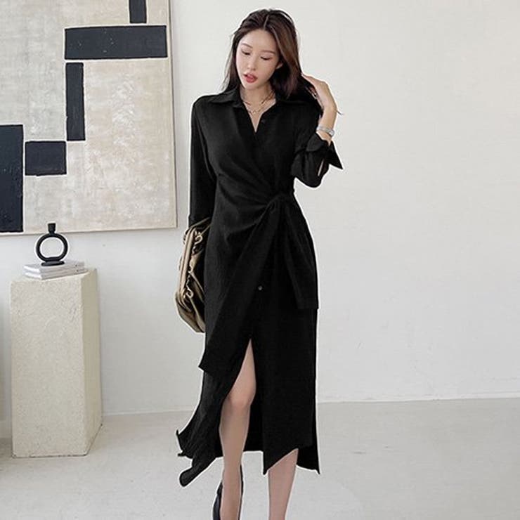 モードっぽいアシメデザインでさらりと着こなせるロングワンピース(キャバドレス C… | GRAXIA | 詳細画像4 