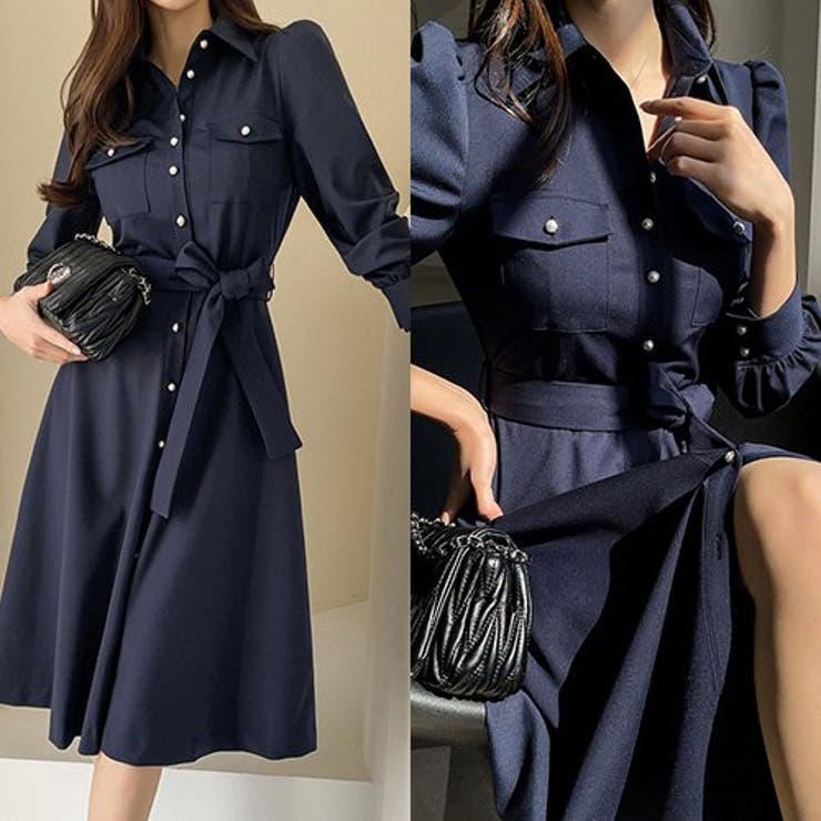 大人の余裕を感じるトレンチ風フレアワンピース(キャバドレス CABARETDRE… | GRAXIA | 詳細画像6 