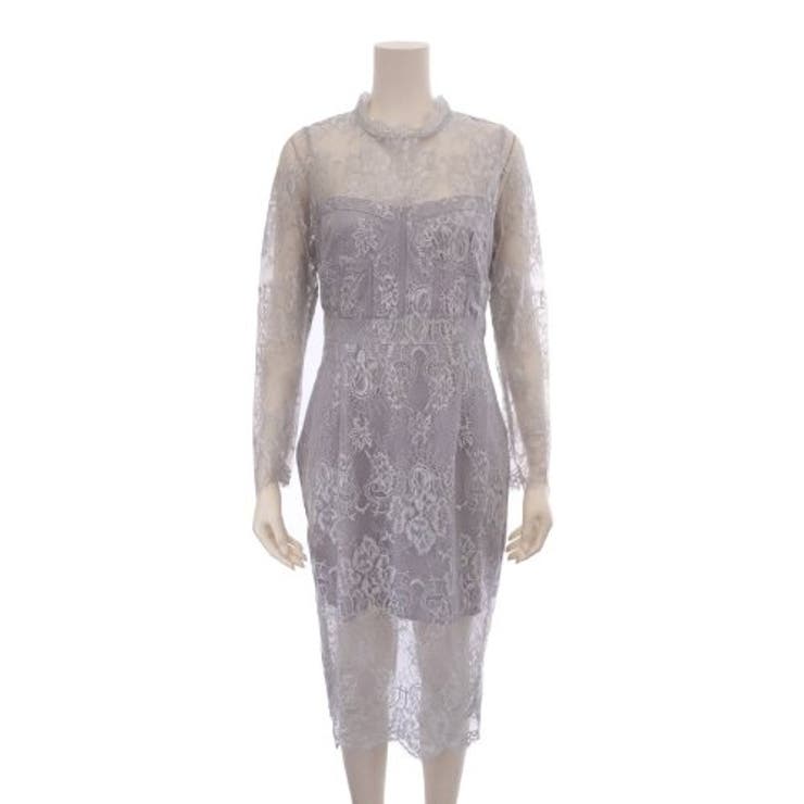 総レースが上品な大人に仕上げるタイトなミモレ丈ワンピース(キャバドレス CABA… | GRAXIA | 詳細画像11 