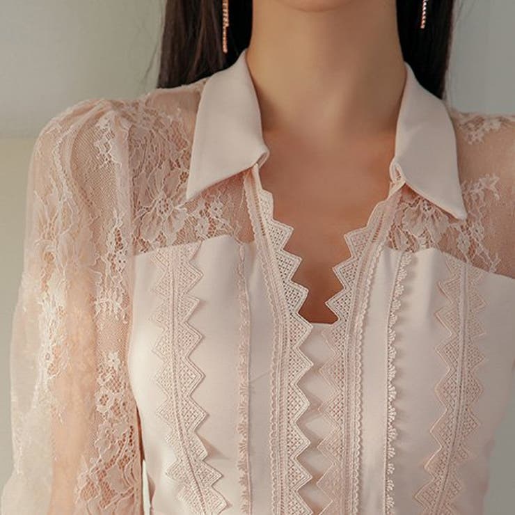 繊細なレースを組み合わせて仕立てたきれい目ワンピース(キャバドレス CABARE… | GRAXIA | 詳細画像10 