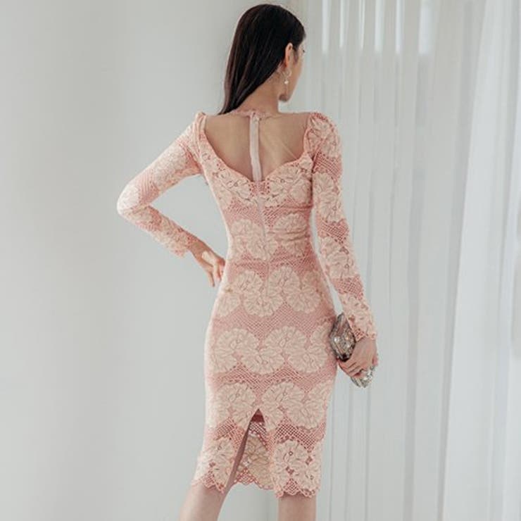 高級感漂う刺繍レースで仕立てた大人かわいいワンピース(キャバドレス CABARE… | GRAXIA | 詳細画像4 