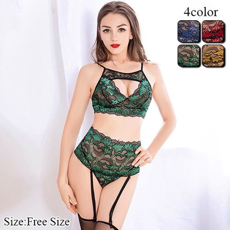 グリッターカラーがゴージャスな雰囲気のガーターランジェリー(セクシーランジェリー… | GRAXIA | 詳細画像1 