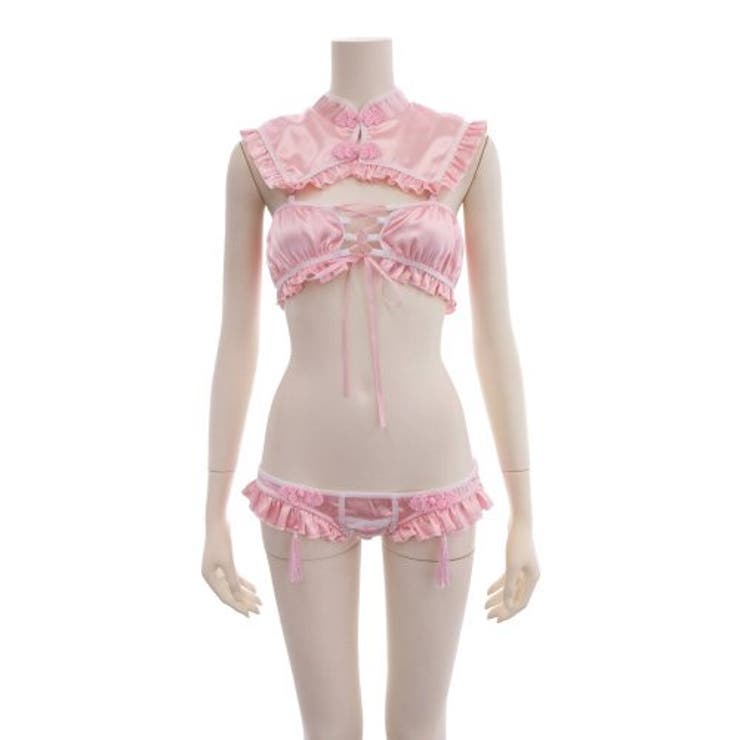 ピンクが可愛いチャイナドレス風ブラ・ショーツセット(セクシーランジェリー) | GRAXIA | 詳細画像9 
