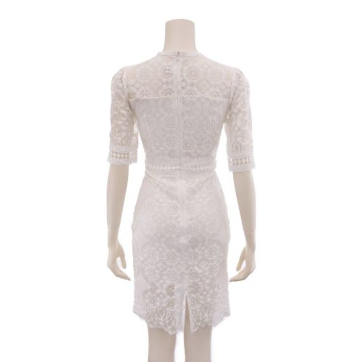 刺繍レースが華やいだ雰囲気のタイトミニドレス | GRAXIA | 詳細画像12 