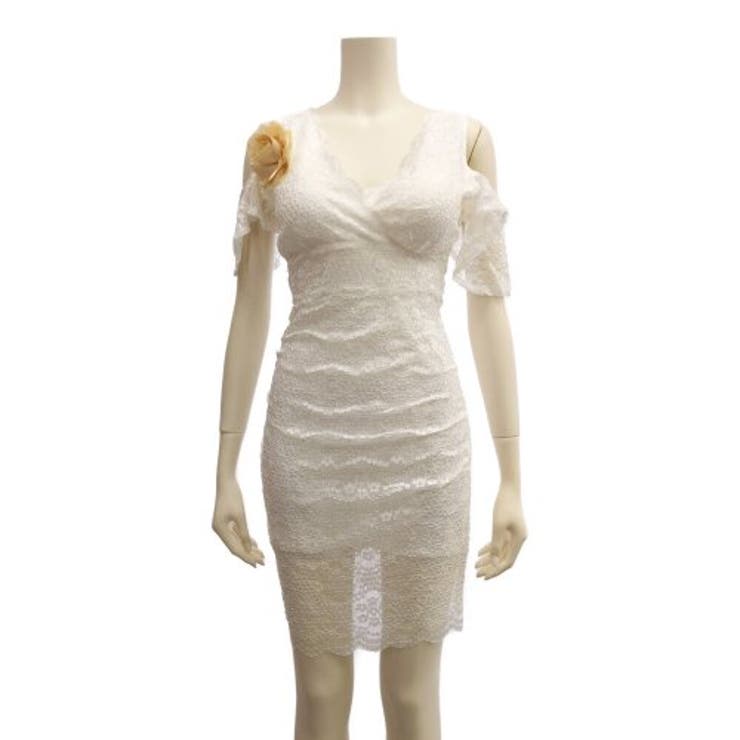 高級感のあるラッセルレースを贅沢に使ったワンピースドレス(キャバドレス CABA… | GRAXIA | 詳細画像11 