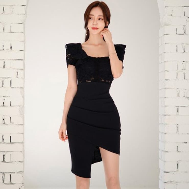 アシメデザインが特徴のレースドッキングワンピース(キャバドレス CABARETD… | GRAXIA | 詳細画像10 