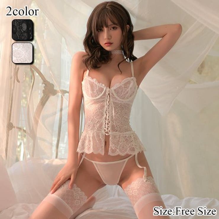 レースの繊細な美しさと機能性も備えたガーターランジェリー(セクシーランジェリー) | GRAXIA | 詳細画像1 