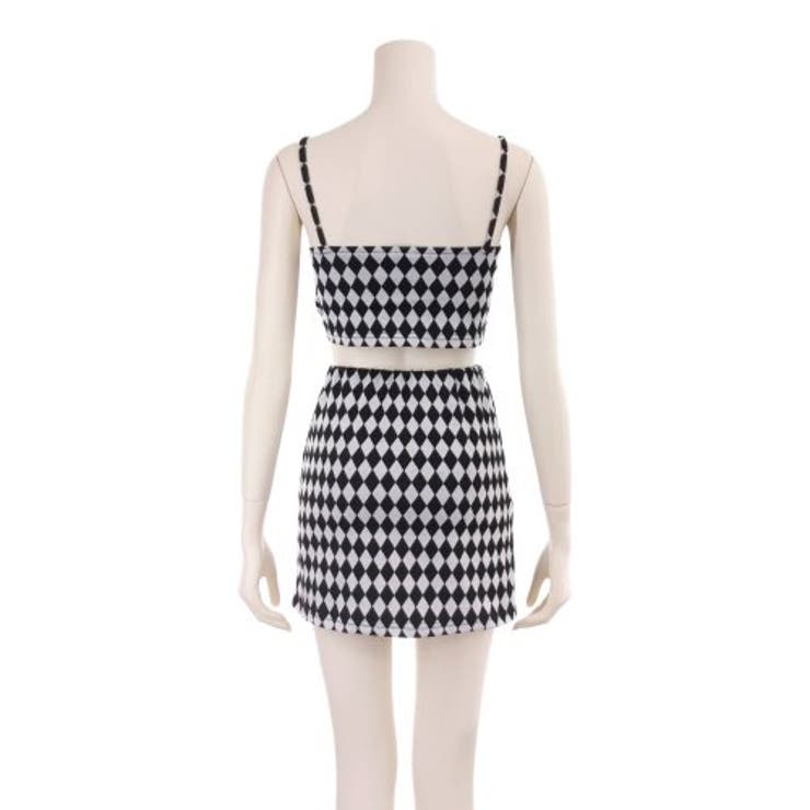 クロップド丈キャミトップスとミニスカートのセットアップ(キャバドレス CABAR… | GRAXIA | 詳細画像14 