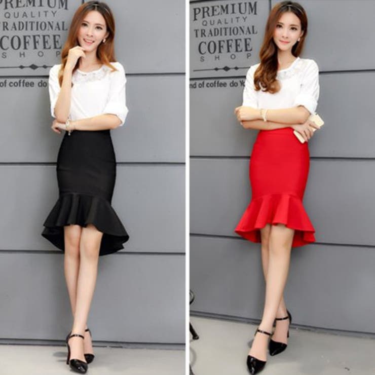 エレガントに揺れる裾がフェミニンな印象のマーメイドスカート(SKIRT) | GRAXIA | 詳細画像2 