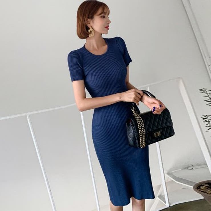 オープンデザインでバックスタイルに注目のリブニットワンピ(キャバドレス CABA… | GRAXIA | 詳細画像3 