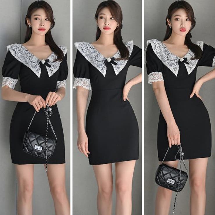 キャッチーなビッグカラーが目を惹くミニ丈ワンピ(キャバドレス CABARETDR… | GRAXIA | 詳細画像9 