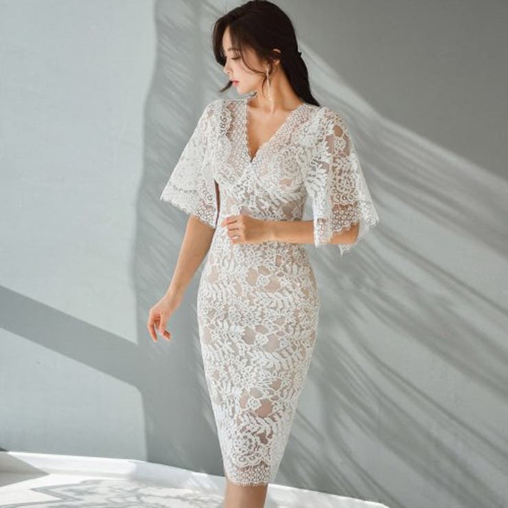 優雅でクラシカルな花柄総レースワンピース(キャバドレス CABARETDRESS… | GRAXIA | 詳細画像4 