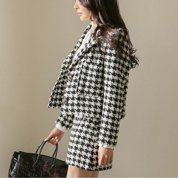 千鳥格子柄の上品なセットアップドレス(キャバドレス・CABARETDRESS) | GRAXIA | 詳細画像5 