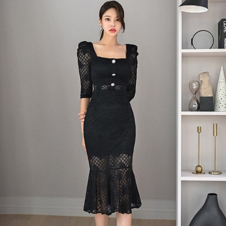 総レースでレディライクに仕立てたマーメイドワンピース(キャバドレス CABARE… | GRAXIA | 詳細画像12 