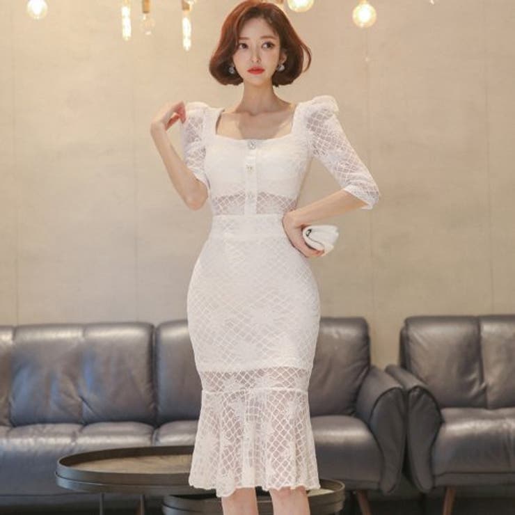 総レースでレディライクに仕立てたマーメイドワンピース(キャバドレス CABARE… | GRAXIA | 詳細画像6 