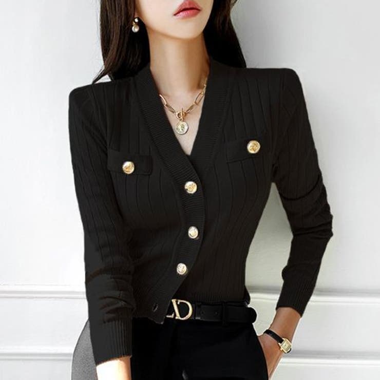 1枚でも羽織りでもつかえるシンプルニットトップス(TOPS) | GRAXIA | 詳細画像8 